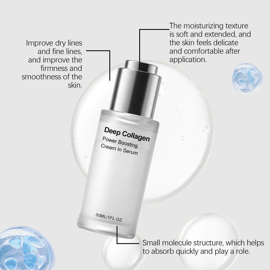 Deep Collagen Serum Diminishes Fine Lines Shrink Pores Lasting Hydrating Improve Skin Dryness Tightness Hyaluronic Acid Essence