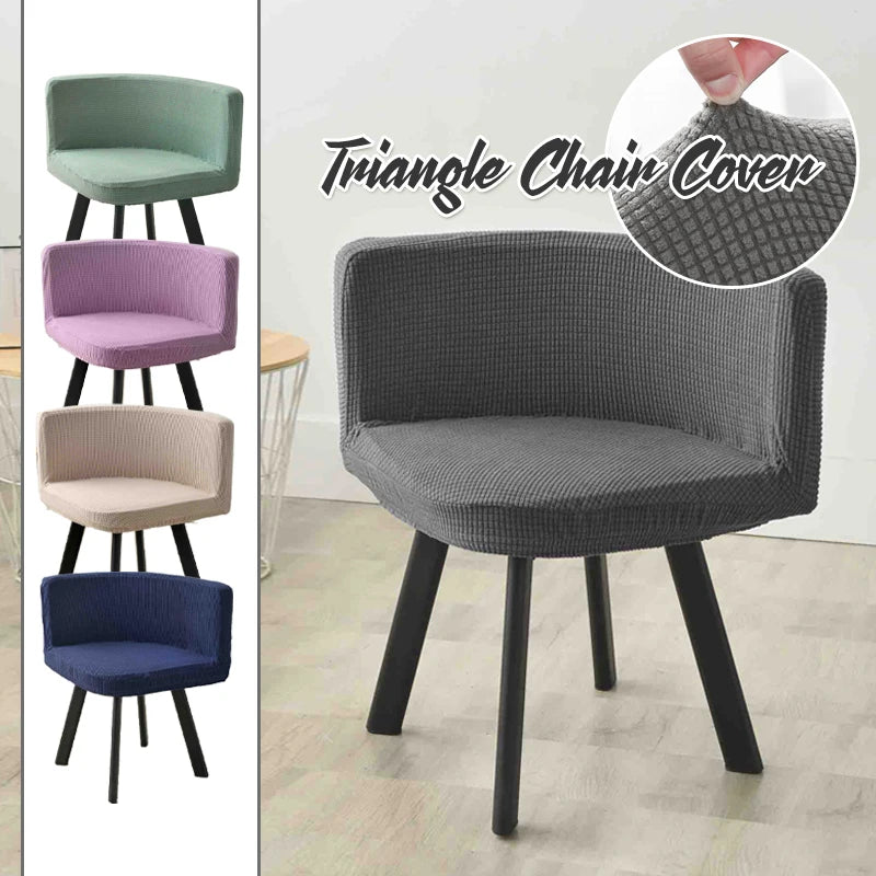Stretch Triangle Chair Cover All-inclusive Protector Low Back Dining Chair Home Hotel Leisure Party Polar Fleece Chair Cover