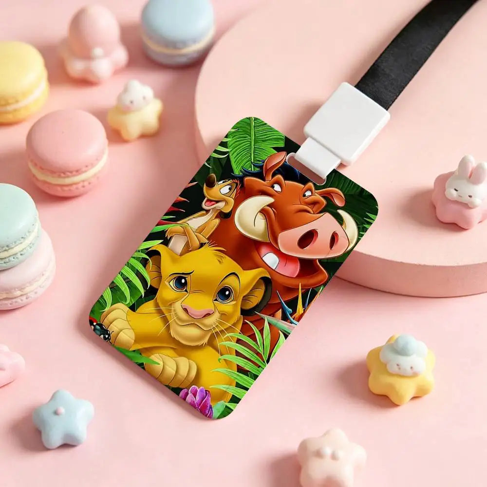 Cartoon T-The Lion King NFC Contactless Sliding Card Sleeve For Student Cards, Bus Cards, ID Cards, And Work Permits