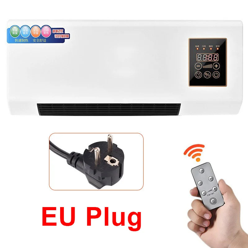 2 in 1 Portable Air Conditioner Heater Wall Mounted Ductless Cooling Heating Fan No Outdoor Unit Mini AC for Home Room RV