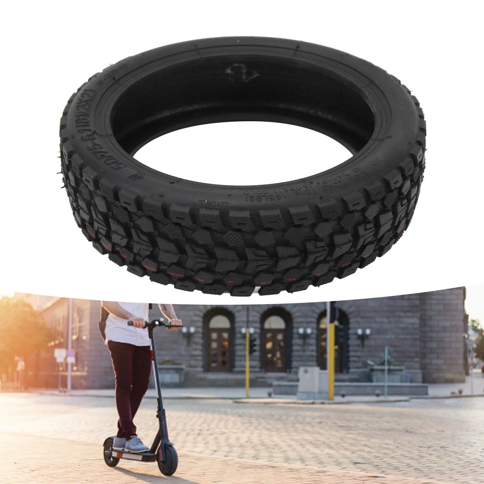 50/75‑6.1 Electric Scooter Tire Replacement Electric Scooter Vacuum Tire Anti Puncture Honeycomb Electric Scooter Wheels new
