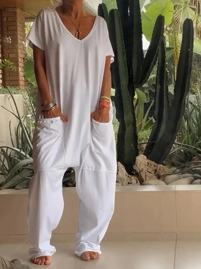 Jumpsuits Woman 2024 Spaghetti Strap Loose Elegante Playsuit Pantalones Informales Jumpsuit Women Summer Wide Leg Long Pants