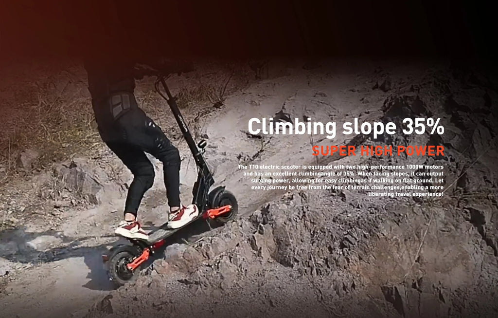 JOYOR T10 2000W Dual Motor Electric Scooter 60V18Ah Long Range Off-Road Foldable E-Scooter for Adults Heavy Duty Shock Absorber USA Local Warehouse Fast Shipping 3-5 Days Duty Free High Speed Powerful Kick Scooters Mobility S