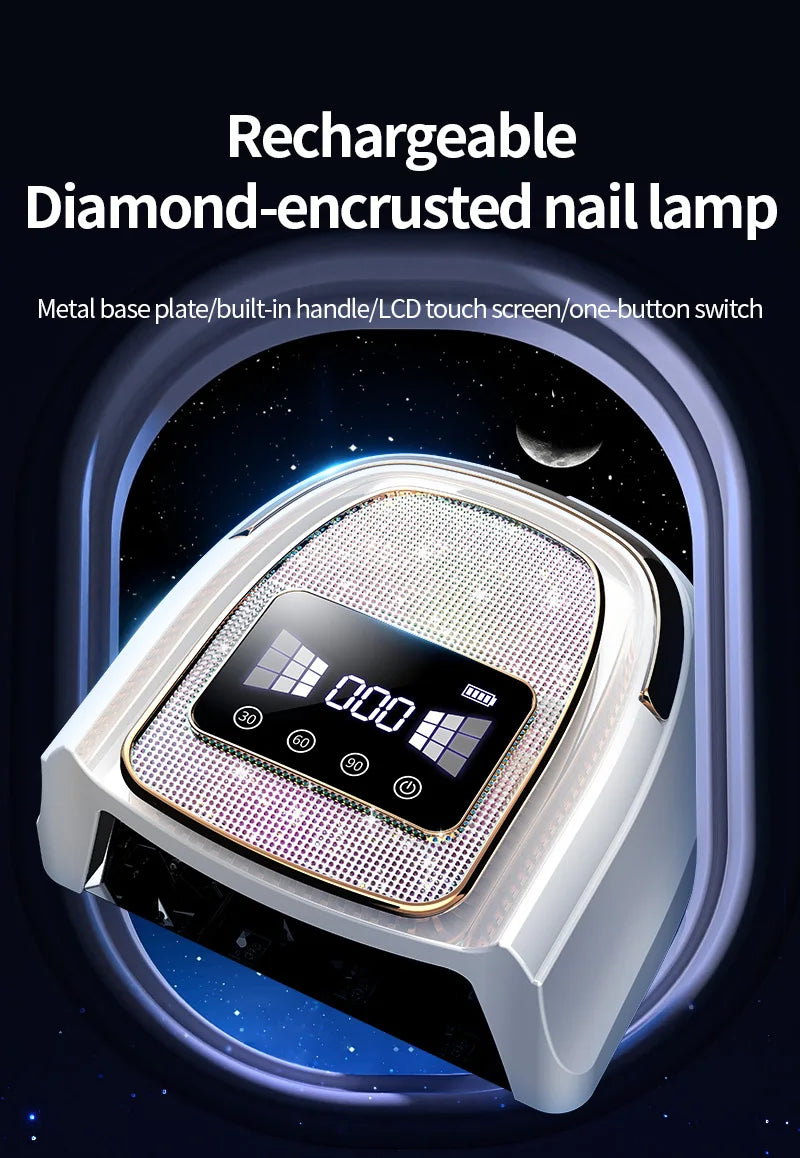 Cordless Rechargeable UV LED Nail Lamp Professional Gel Polish Curing Light Auto Sensor for Nail Art Manicure
