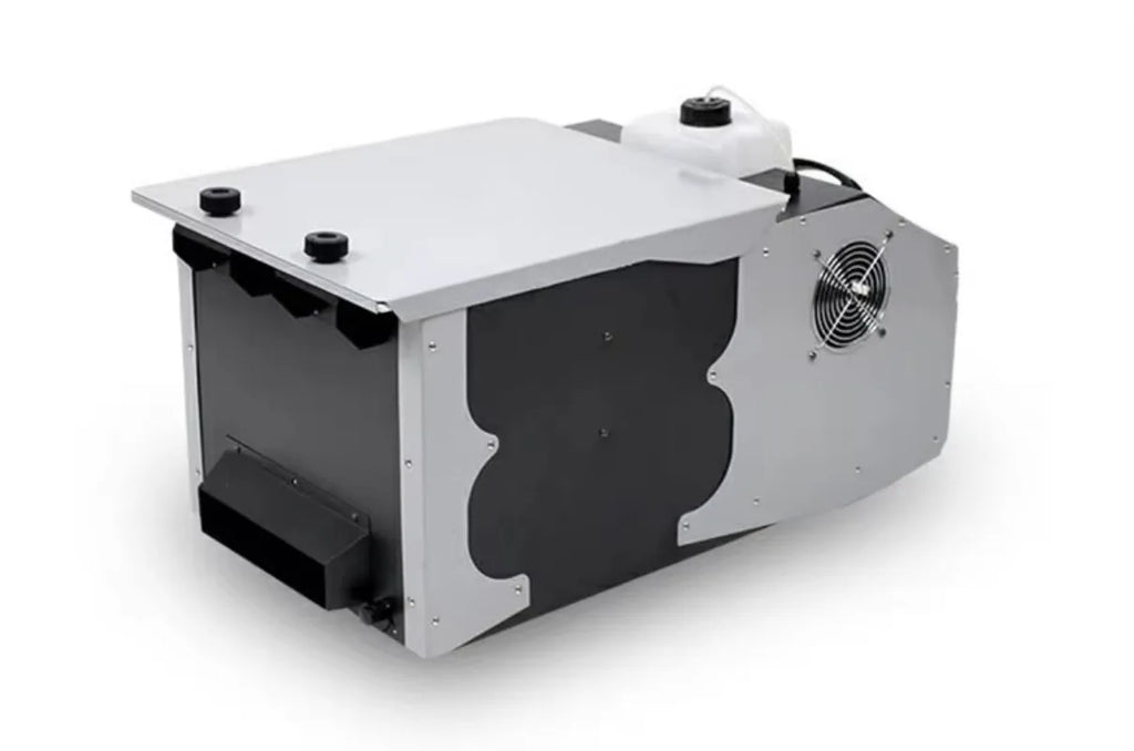 1500W Small Ground Stage Fog Smoke Machine with LED Light Source and RGBW Emission Remote Control Low Flying Effect