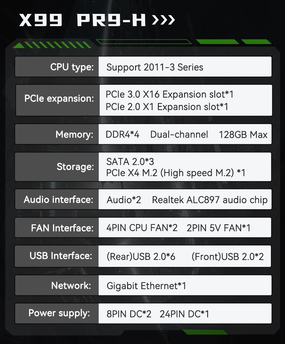 MACHINIST X99 PR9-H Gaming Motherboard Optional Kit Intel Xeon E5 2650 V4 DDR4 32GB 2133MHz RAM M.2 NVME for Desktop PC M-ATX
