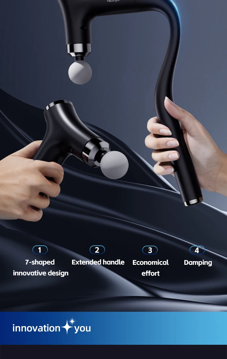Intelligent Multifunctional Massage Gun Handheld Detachable Long-Handled Elbow Fascia Muscle Relaxation Massager Home Office Use