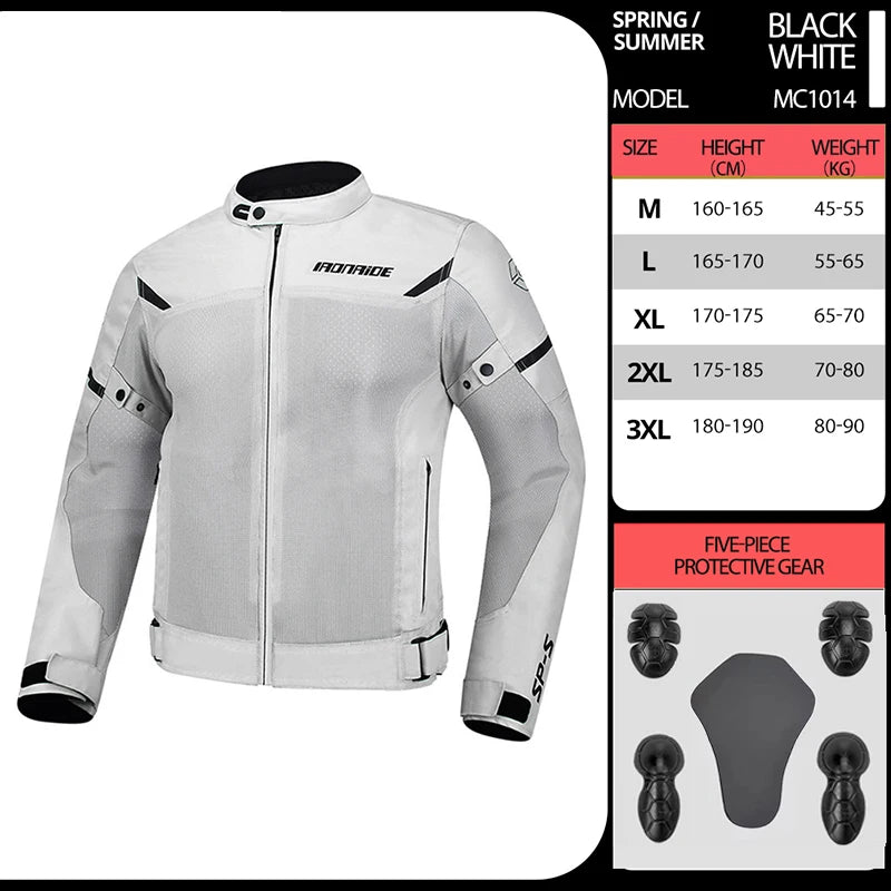 Men's Motorcycle Jacket Summer Clothing Anti-Collision Motorcycles Pants Motocross Off-road CE Protection Motocross Rider Coat