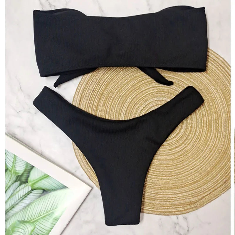 Summer Fashion Women Swimming Low Waist Bikini Bottoms Panties Ladies Sexy Bikini Bandage Shorts Bottom Swimsuit