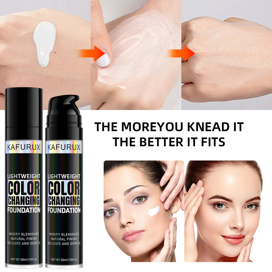 1pc Magic Color Changing Foundation Makeup Base Nude Face Full Cover Matte Concealer Long Lasting Korean Makeup for Women Cosmti