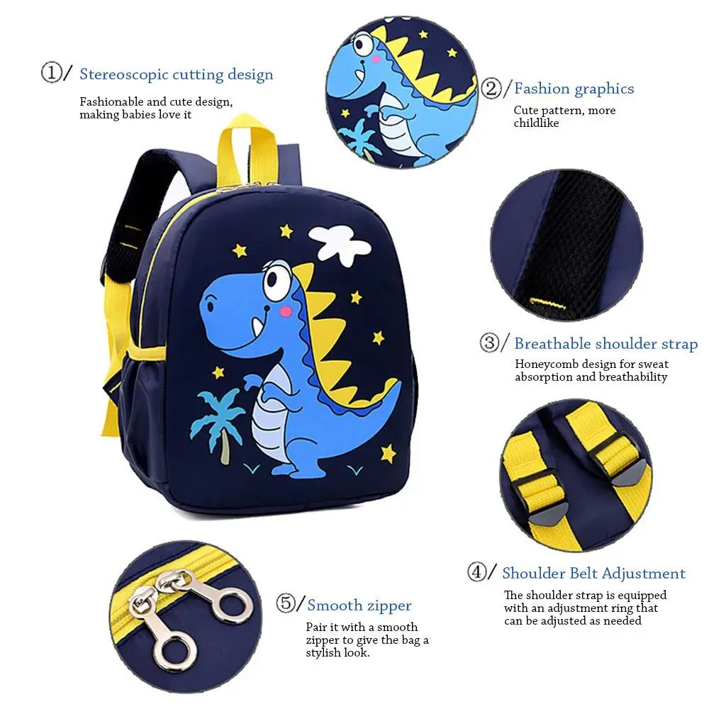 Kindergarten Cartoon Shoulders Bag Backpack Student Bag Dinosaur Bag Handbags