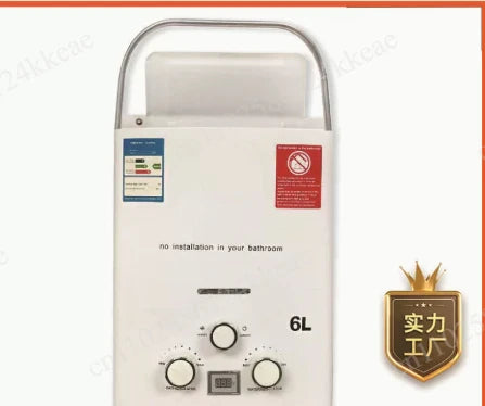 Water Heater 6L Outdoor Camping Instant Heating Bath With Shower Head Hot Water Heater Car Truck Tent Water Tank