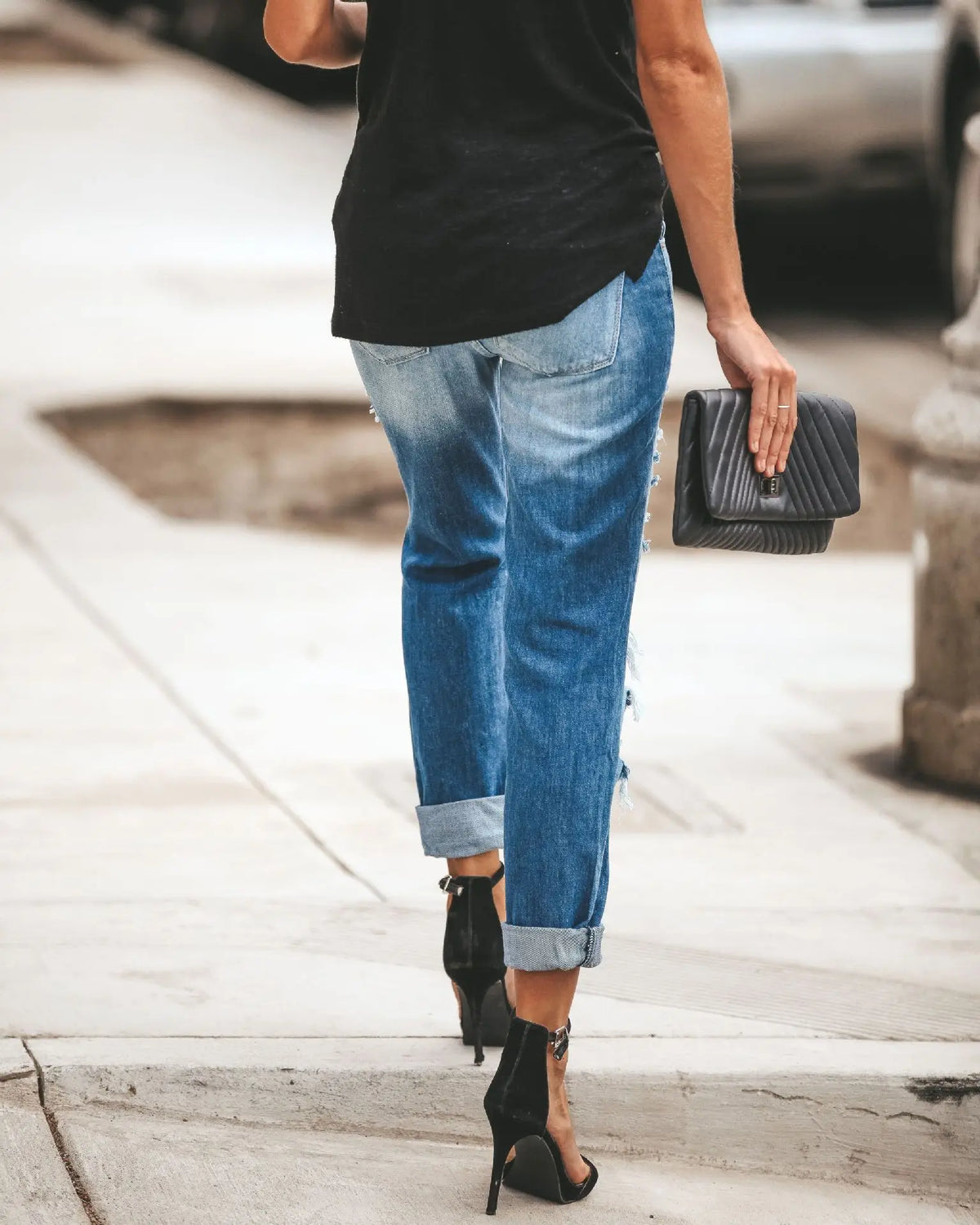 Summer 2026 Women's Casual Washed Ripped Straight Leg Jeans Street Style New Arrival