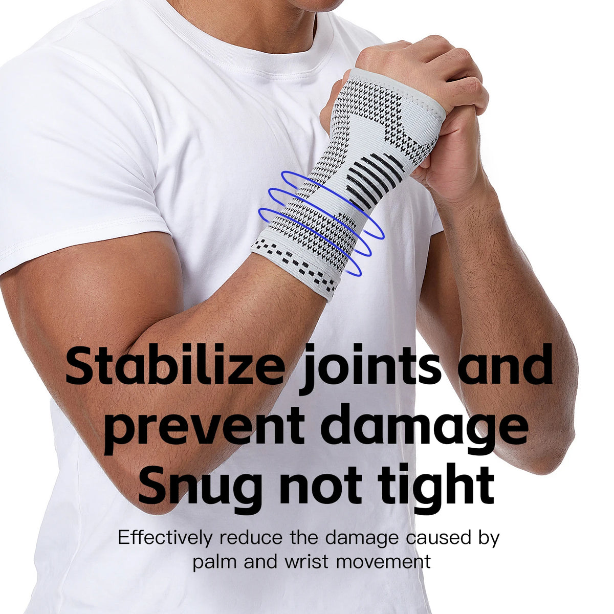 Gym Sports Wristband Wrist Protector Palm Guard Wrist Support Adjustable Wrist Brace Strap Compression Gloves for Carpal Tunnel