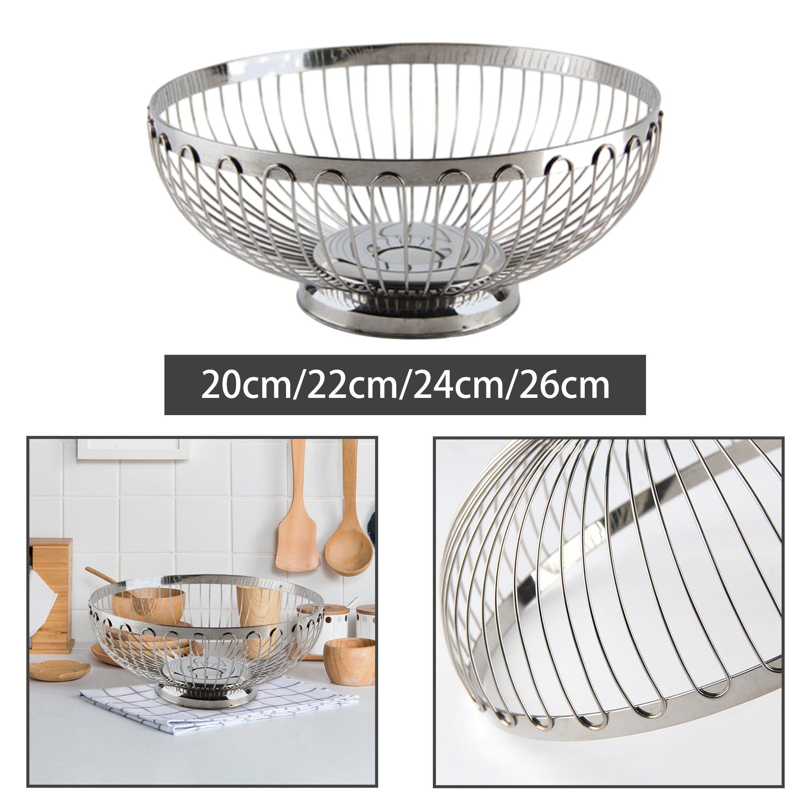 Stainless Steel Fruit Basket Countertop Fruit Bowl Kitchen Gadgets Vegetable Basket Modern Fruit Basket Stand for Reception
