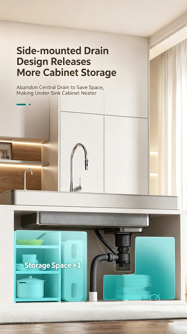 316L Stainless Steel Kitchen Sink Undermount Sinks Antiscratch Rice Granule Embossing Large Single Slot Dish Wash Basin
