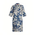 CHCH 2025 Summer Fashion Women Commuting V Neck Dresses Fashion Midi Printed New Lady Straight Dress