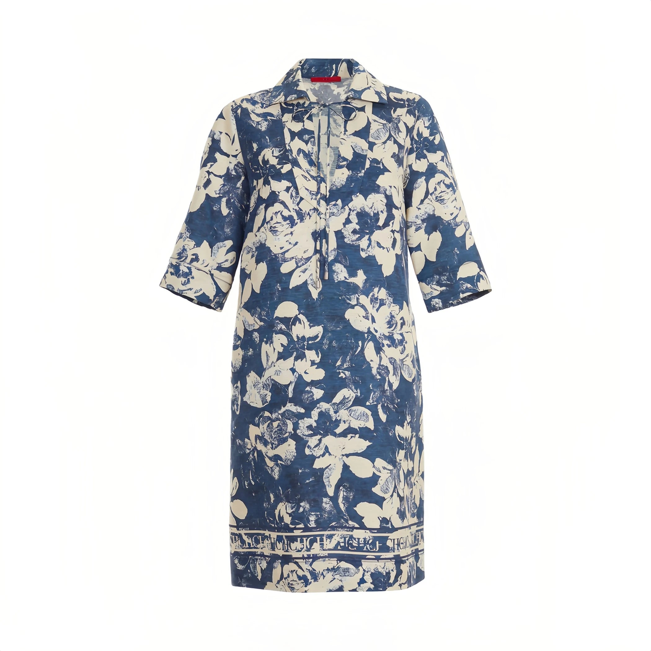CHCH 2025 Summer Fashion Women Commuting V Neck Dresses Fashion Midi Printed New Lady Straight Dress