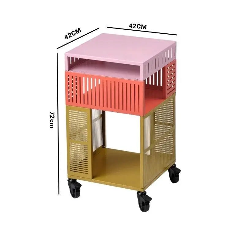 Dopamine Side Cabinet Mobile Storage Cart Dining Rack Te Samans New Te Mobile Cart Storage Cabinet