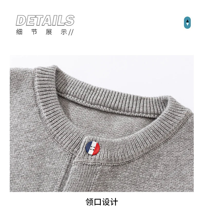 Hot Selling Men's Autumn Winter Knitted Cardigans Branded Embroidered Single Breasted Sweaters Fashionable Trendy Outerwear Tops