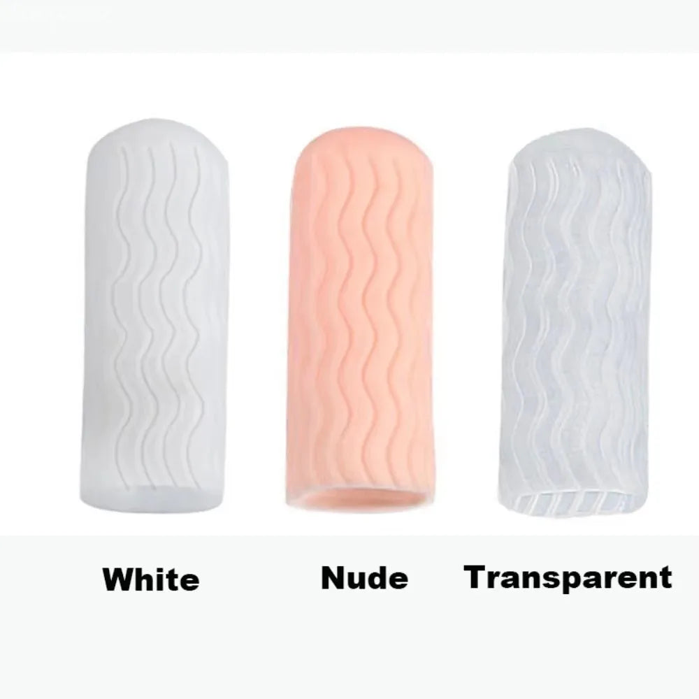 2Pcs Silicone Gel Tube Hand Bandage Finger Protector Anti-cut Heat Resistant Finger Sleeves Great Cooking Kitchen Tools