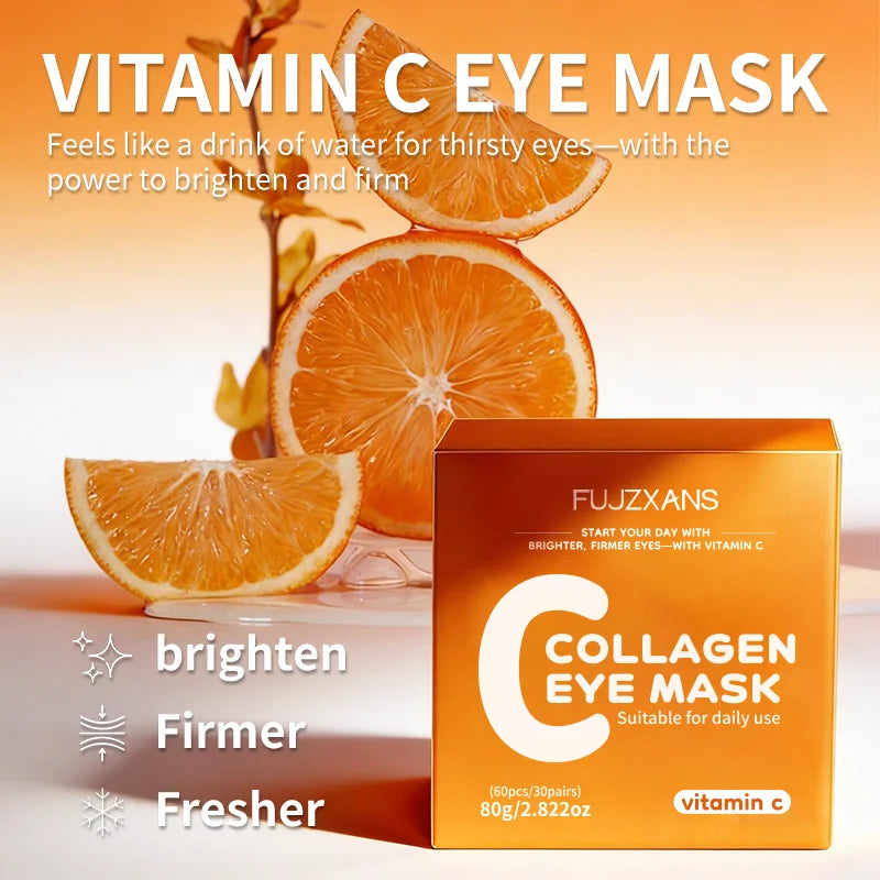 Vitamin-C Under-Eye Mask Patches for Dark Circles And Puffiness Collagen Infused Skincare for an Even Skin Tone