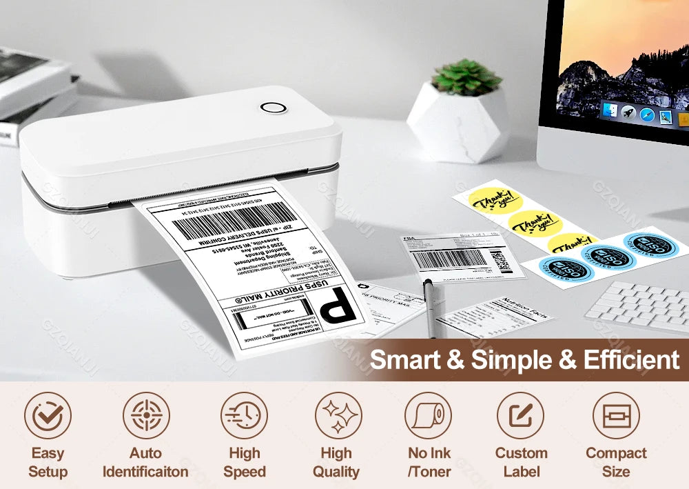 4inch 110mm Marklife X4 Bluetooth Thermal Label Printer Wireless Shipping Express Maker Compatible with iPhone Android Windows