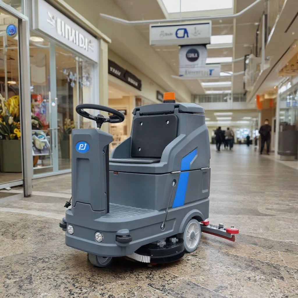 New High-voltage Electric Riding Self-Propelled Factory Floor Cleaner, 24V100AH 100L Tank, Professional Cleaning,