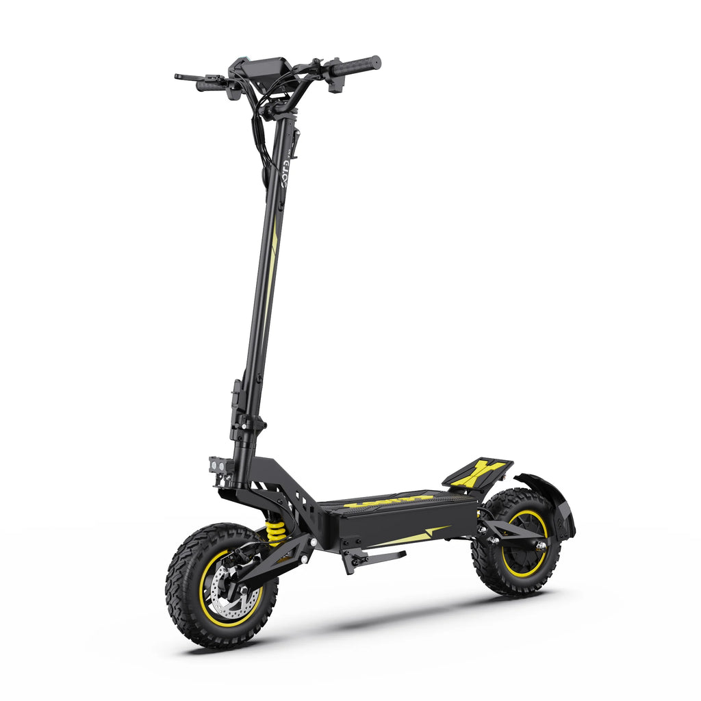 OOTD T10 Adult Foldable Electric Scooter(Yellow), Max 900W Motor & 18Ah Battery, 45-60km Range, 11 Inch All-Terrain