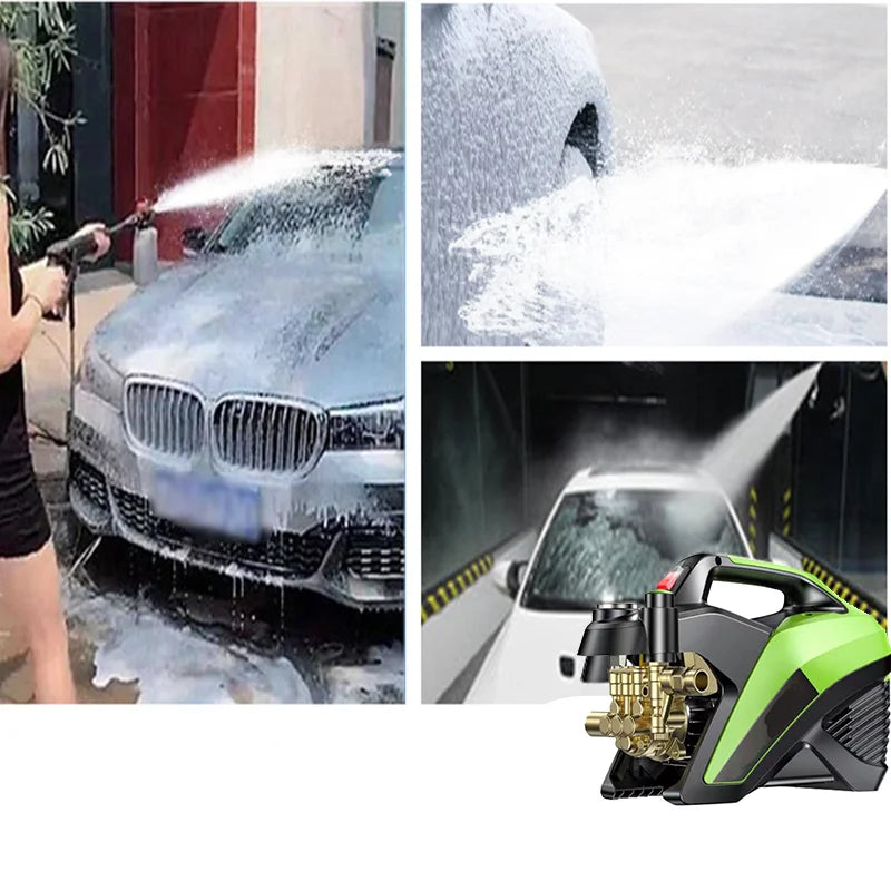 5800W Electric High Pressure Washer 220Bar Adjustable Nozzle Car Wash Machine Household Cleaning Tool Equipment
