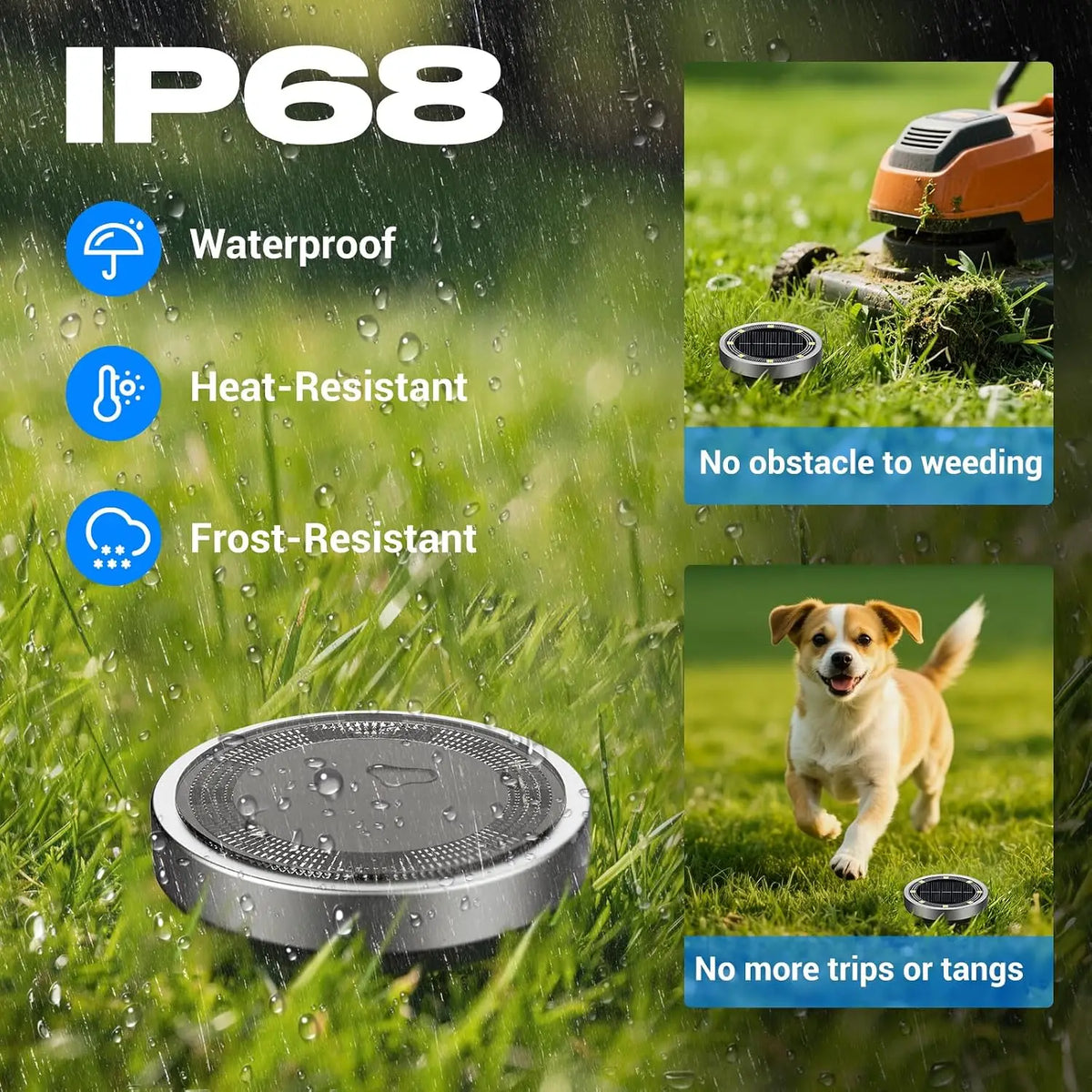 Solar Ground Lights Outdoor Waterproof Solar Garden Lights Landscape Lighting For Outside Pathway Garden Yard Lawn Walkway