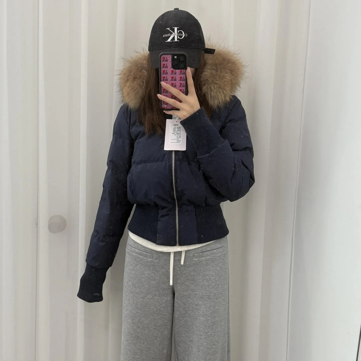 Winter New Women's Faux Fur Hooded Thick Padded Coat Slim Waist Short Cotton Jacket Sweet Style Warm Outerwear Parka
