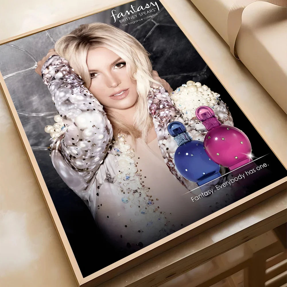 Retro Singer B-Britney S-Spears Wall Art Poster and Prints Canvas Painting Pictures Coffee House Bar Bedroom Office Home Decor