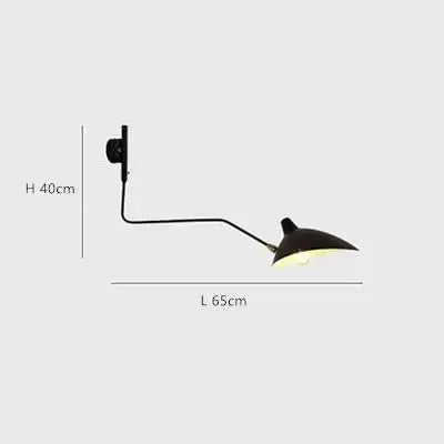 French Design Wall Sconce Lamp Long Arm Led Light with Angle Adjustable for Living Room Bedroom