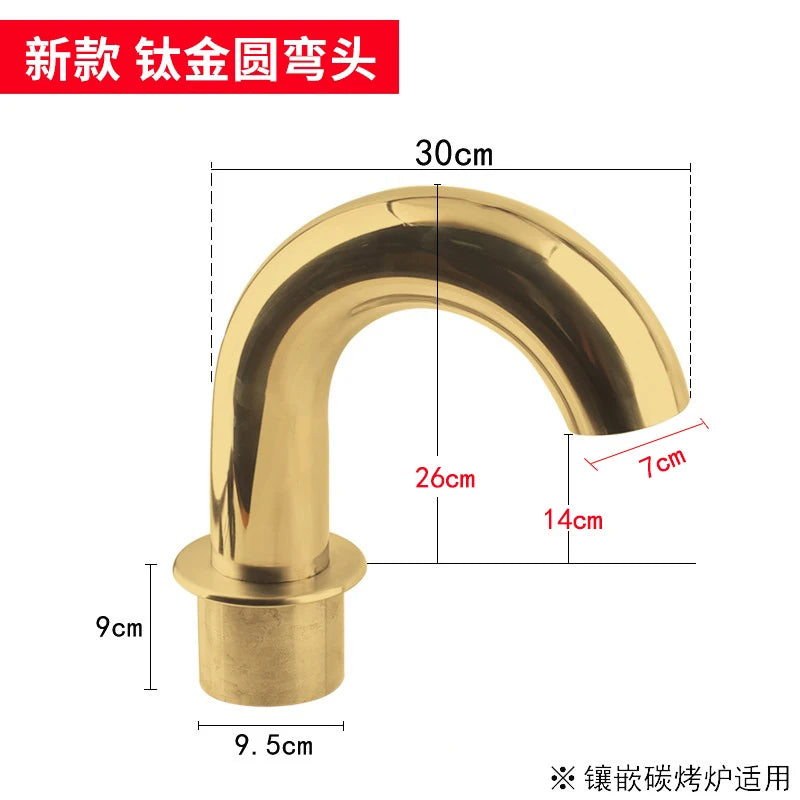 Commercial Heavy-Duty Stainless Steel BBQ Ventilation System Kit with 100mm Smokeless Exhaust Duct for Indoor And Outdoor Use