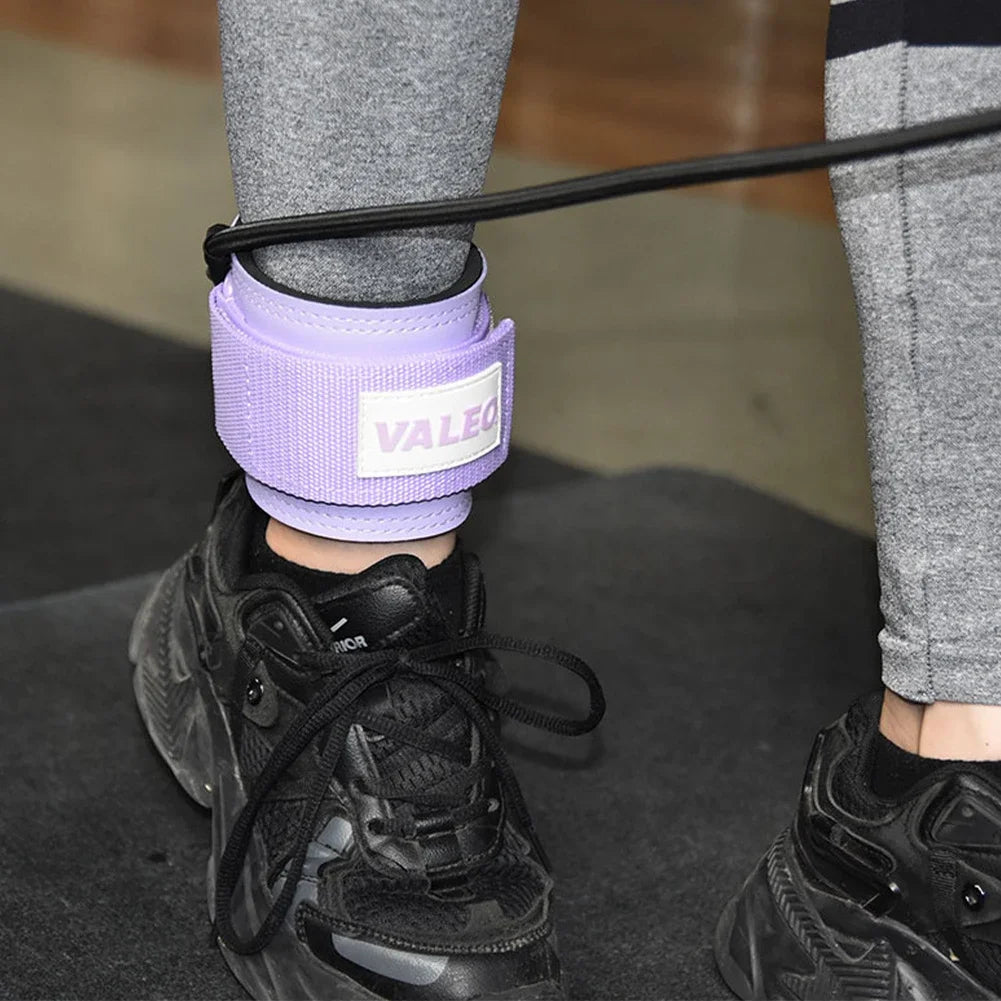 Double D-Ring Cable Ankle Straps For Gym Workouts Glutes Legs Strength Training Brace Support Sport Safety Abductors Ankle Cuffs