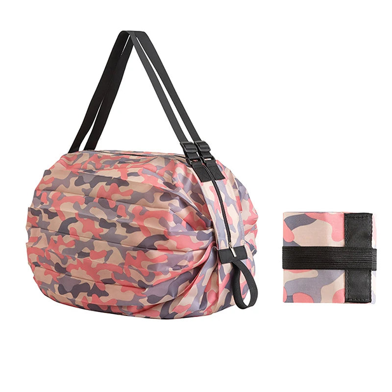 Portable Shopping Bag Large Capacity Foldable Storage Shoulder Bag Travel Handbags With Handle Outdoor EDC Camp Beach Bag