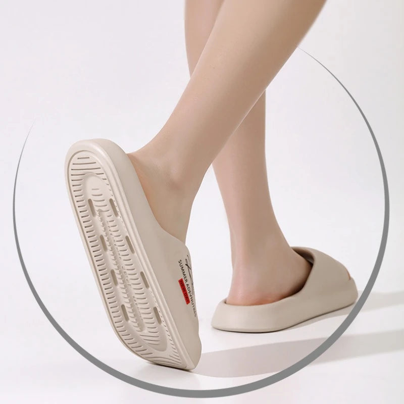 Soft EVA Indoor Bathroom Slippers For Women Men Summer House Shoes Anti-Slip Odor-Resistant Couples Home Shower Beach Slides