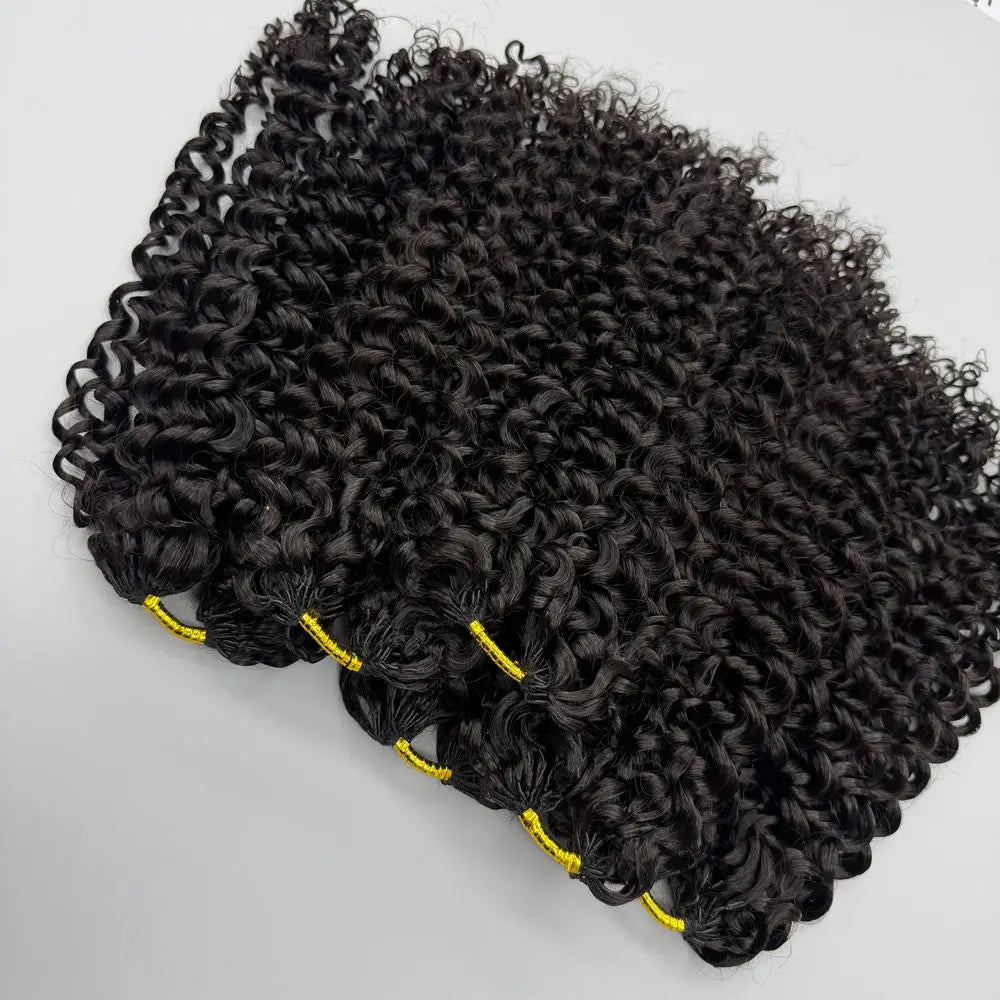Deep Curly Crochet Human Hair Knotless Pre-Separated Crochet Hair Extensions 100% Human Hair Full Head Brazilian Hair For Women