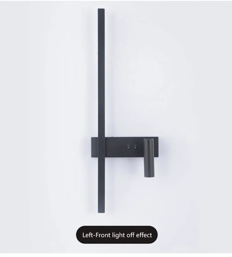 Modern LED Wall Lamps with Switch for Bedroom Indoor LED Wall Lights with 350° Rotatable Spotlight for Kitchen Dinning Room Home