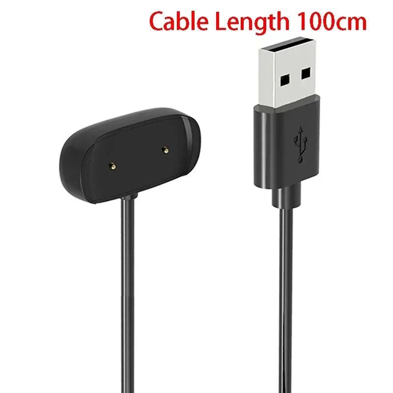 Charger Adapter For Huami Amazfit T-Rex Pro Bip 5 3 U/GTR2/GTR 2e/GTS2/Pop Pro/Zepp E Smart Watch USB Charging Cable Cord