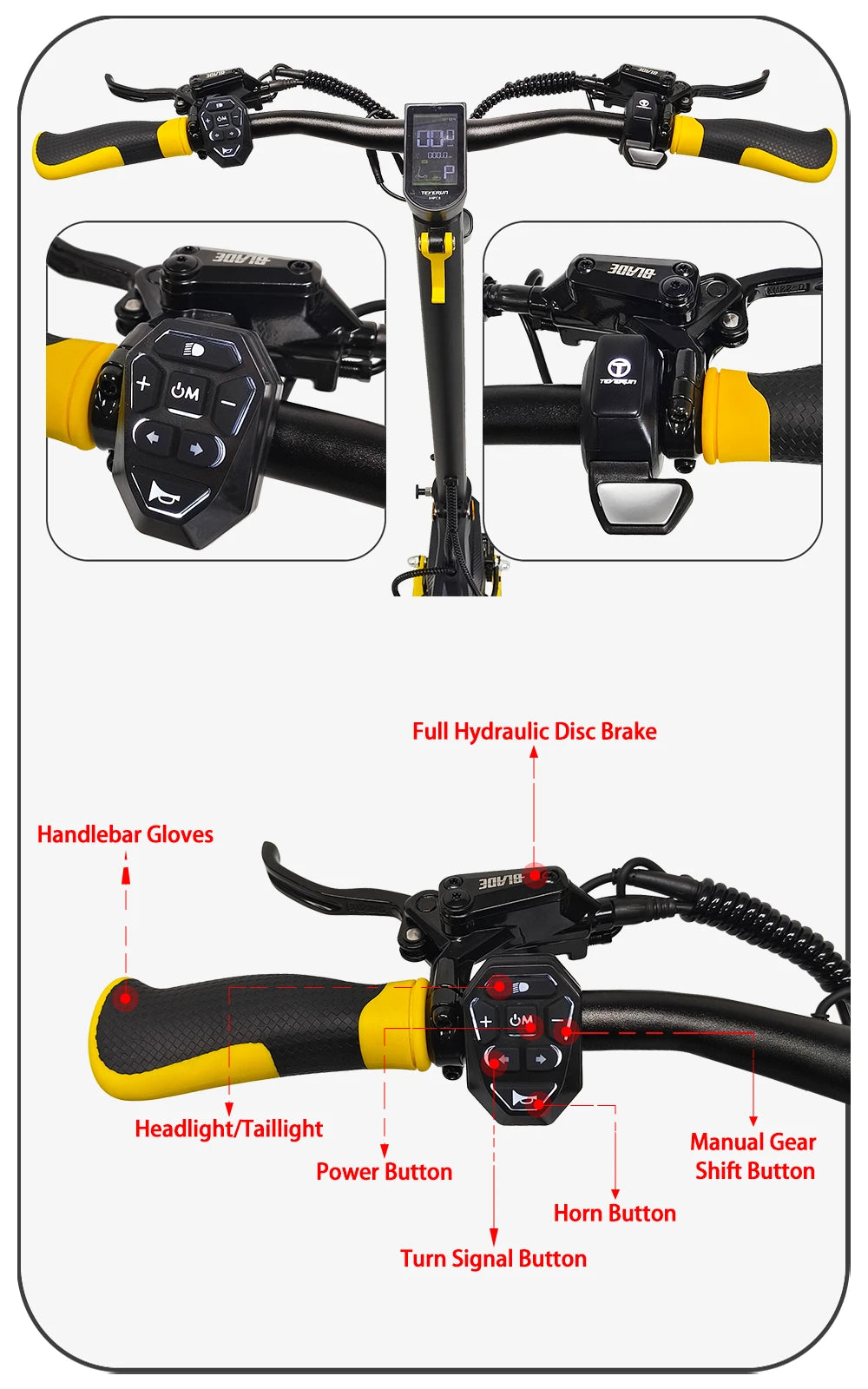 2026 TEVERUN Blade Mini Ultra V4 60V 27Ah Battery 1000Wx2 Motor Built-in Smart LCD Display Max Range 100km 10inch E-Scooter