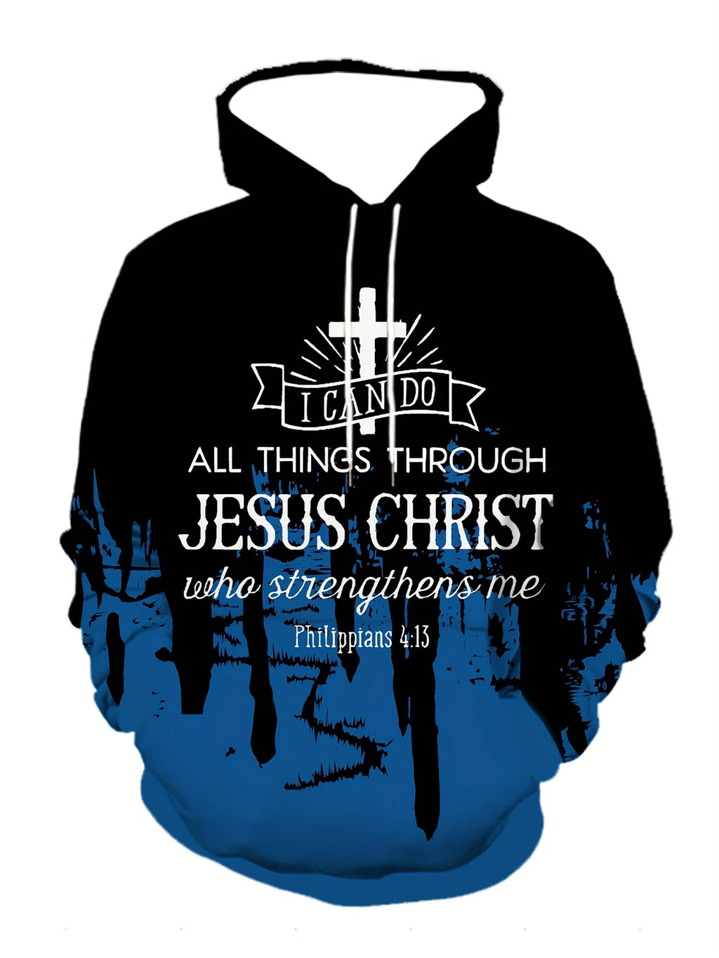 Man Hoodie Jesus Print Sweatshirts Long Sleeve Fall Spring Hoodies Casual Pullover Outdoor Oversized Tops Childs Men's Clothing