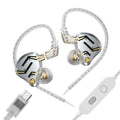 KZ ZS12 PRO 2 1DD + 5BA Hybrid HiFi In Ear Earphones Improved Bass Monitor Headphones Detachable Wire Earbuds Gaming Headest