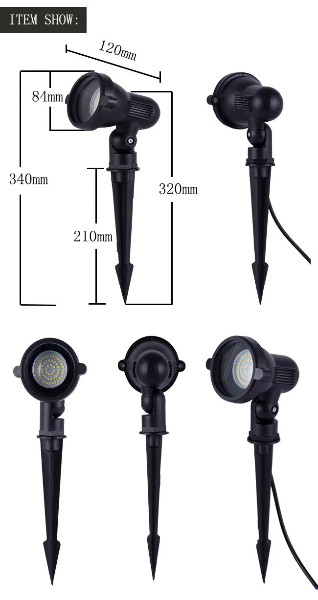 Outdoor LED Tree Light Waterproof Landscape Spotlight Garden Yard Lawn Spike Lamp Park Wall Washer Lighting