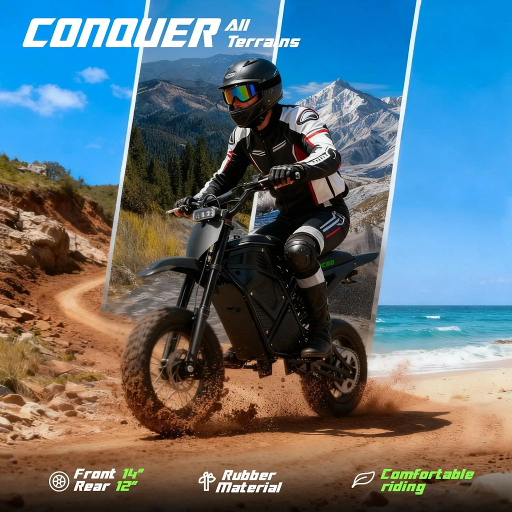 Electric Dirt Bike for Teens and Adults, 3500W Electric Motorcycle, Up to 40MPH / 45° Slope / 45 Miles Range,, Custom