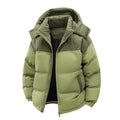 2025 Men Winter Thick Warm Parka Coat Male Color Blocking Detachable Hooded Collar Cotton Jacket Men's Cotton Coat