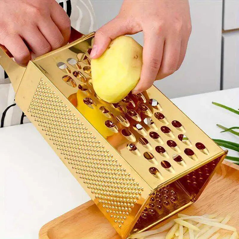 Four Sided Grater Kitchen Vegetable Stainless Steel Slicer Household Potato Peeler Garlic Chopper Cooking Tool