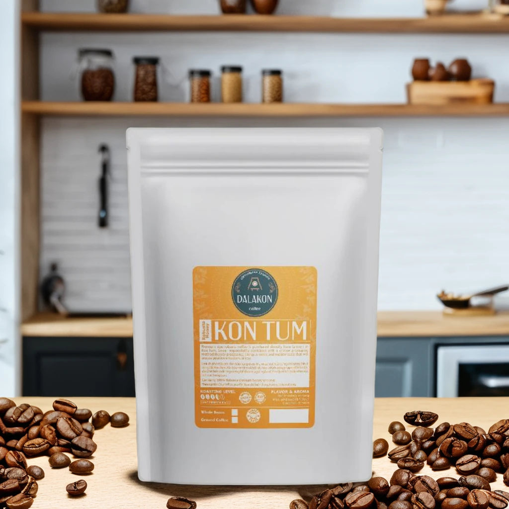 Best Price Premium Quality 500g Dalakon Kon Tum Whole Robusta Beans Italian Style Espresso Coffee Powder Viet Nam Bulk Bag Best