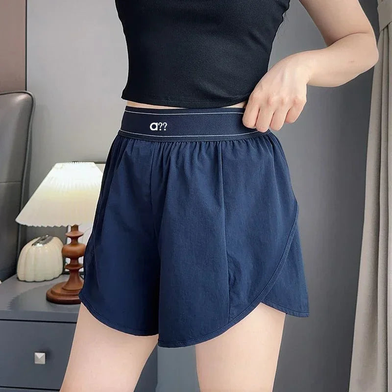 Two-piece Sheer and Breathable Sports Quick-drying Yoga Fitness Shorts for Running and Casual Tennis Pants Three-piece Pants